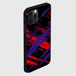 Чехол для iPhone 12 Pro Пересечение красных и синих, цвет: 3D-черный — фото 2