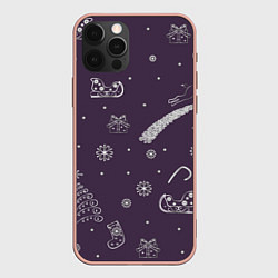 Чехол для iPhone 12 Pro Сиреневое настроение, цвет: 3D-светло-розовый