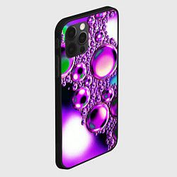 Чехол для iPhone 12 Pro Фиолетовые пузыри, цвет: 3D-черный — фото 2