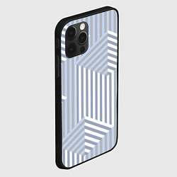 Чехол для iPhone 12 Pro Строгий геометрический узор, цвет: 3D-черный — фото 2