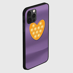 Чехол для iPhone 12 Pro Пузырчатое сердце, цвет: 3D-черный — фото 2