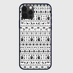 Чехол для iPhone 12 Pro Black pattern Wednesday Addams, цвет: 3D-черный