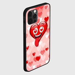 Чехол для iPhone 12 Pro Безумное сердце, цвет: 3D-черный — фото 2