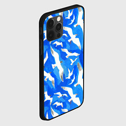 Чехол для iPhone 12 Pro Летящие чайки в небе, цвет: 3D-черный — фото 2