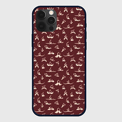 Чехол iPhone 12 Pro Усы и носы в шоколаде