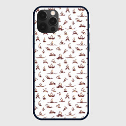 Чехол для iPhone 12 Pro Усы и носы, цвет: 3D-черный