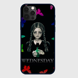 Чехол для iPhone 12 Pro Wednesday - butterflies, цвет: 3D-черный