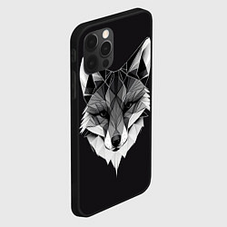 Чехол для iPhone 12 Pro Lowpoly fox, цвет: 3D-черный — фото 2