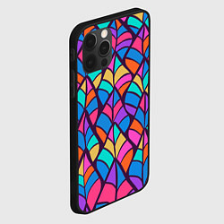 Чехол для iPhone 12 Pro Разноцветный лиственный паттерн, цвет: 3D-черный — фото 2