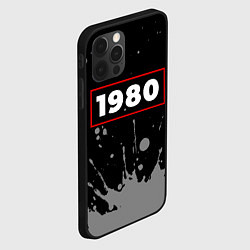Чехол для iPhone 12 Pro 1980 - в красной рамке на темном, цвет: 3D-черный — фото 2