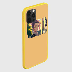 Чехол для iPhone 12 Pro Девушка с коралловыми волосами - аниме арт, цвет: 3D-желтый — фото 2
