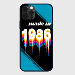 Чехол для iPhone 12 Pro Made in 1986: liquid art, цвет: 3D-черный