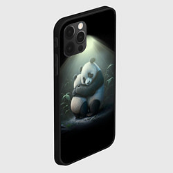 Чехол для iPhone 12 Pro Панды обнимаются, цвет: 3D-черный — фото 2