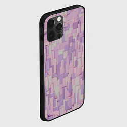 Чехол для iPhone 12 Pro Множество розовых геометрических кубов, цвет: 3D-черный — фото 2