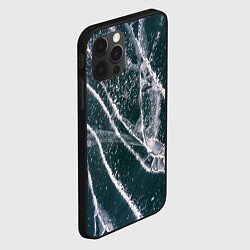 Чехол для iPhone 12 Pro Ледяные трещины на замерзшем море, цвет: 3D-черный — фото 2