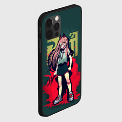 Чехол для iPhone 12 Pro Персонаж Пауэр - Человек бензопила, цвет: 3D-черный — фото 2