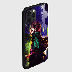 Чехол для iPhone 12 Pro Клинок, рассекающий демонов - Киберпанк, цвет: 3D-черный — фото 2