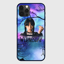 Чехол для iPhone 12 Pro Уэнсдэй черные ветки, цвет: 3D-черный