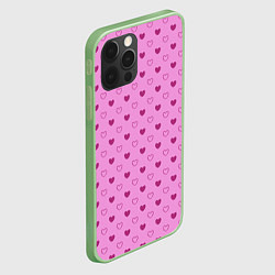 Чехол для iPhone 12 Pro Милые сердечки, цвет: 3D-салатовый — фото 2