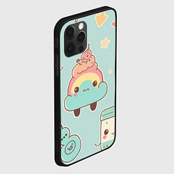 Чехол для iPhone 12 Pro Милые изображения с лицами, цвет: 3D-черный — фото 2