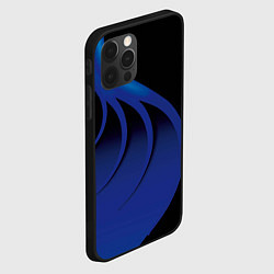 Чехол для iPhone 12 Pro Синие щупальца на чёрном, цвет: 3D-черный — фото 2