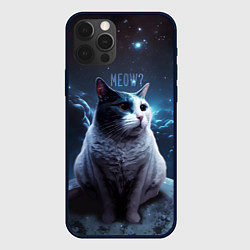 Чехол для iPhone 12 Pro Мемный кот в космосе, цвет: 3D-черный