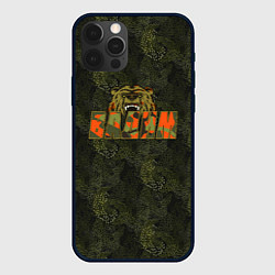 Чехол для iPhone 12 Pro Вадим камуфляж, цвет: 3D-черный