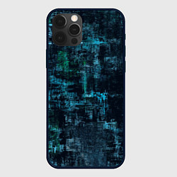 Чехол для iPhone 12 Pro Голубой абстракт, цвет: 3D-черный