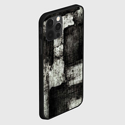 Чехол для iPhone 12 Pro Белый и чёрный абстракт, цвет: 3D-черный — фото 2