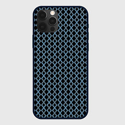 Чехол для iPhone 12 Pro Бирюзовый паттерн, цвет: 3D-черный