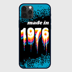 Чехол для iPhone 12 Pro Made in 1976: liquid art, цвет: 3D-черный
