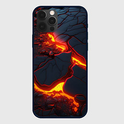 Чехол для iPhone 12 Pro Красивая неоновая лава, цвет: 3D-черный