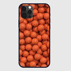 Чехол для iPhone 12 Pro Баскетбольные мячи, цвет: 3D-черный