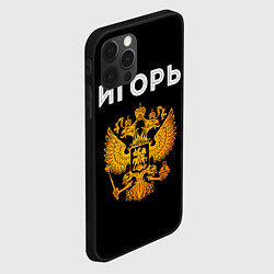Чехол для iPhone 12 Pro Игорь и зологой герб РФ, цвет: 3D-черный — фото 2