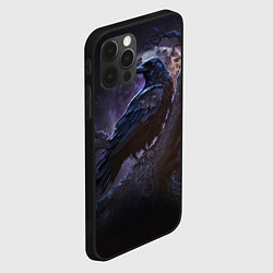 Чехол для iPhone 12 Pro Ворон во мраке, цвет: 3D-черный — фото 2