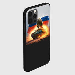 Чехол для iPhone 12 Pro Медведь разрывает танк, цвет: 3D-черный — фото 2