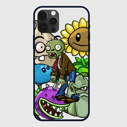 Чехол для iPhone 12 Pro Коллаж персонажей, цвет: 3D-черный