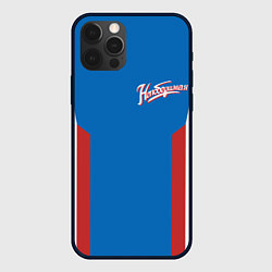 Чехол для iPhone 12 Pro Непобедимая - в цветах российского флага, цвет: 3D-черный