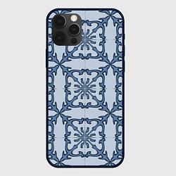 Чехол для iPhone 12 Pro Квадратный паттерн, цвет: 3D-черный