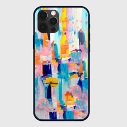 Чехол для iPhone 12 Pro Живописные мазки краски, цвет: 3D-черный