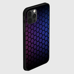 Чехол для iPhone 12 Pro Abstract hexagon fon, цвет: 3D-черный — фото 2