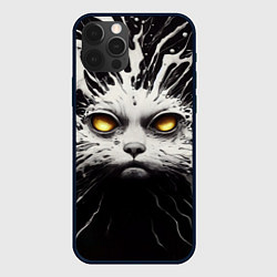 Чехол для iPhone 12 Pro Молочный кот с брызгами, цвет: 3D-черный