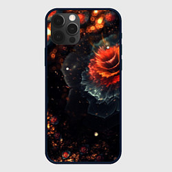 Чехол для iPhone 12 Pro Midjourney Цветок вулкан, цвет: 3D-черный