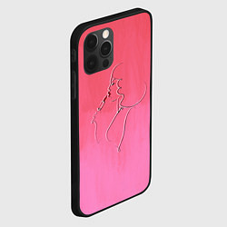 Чехол для iPhone 12 Pro Девушка с помадой, цвет: 3D-черный — фото 2