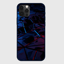 Чехол для iPhone 12 Pro Абстрактные грани, цвет: 3D-черный