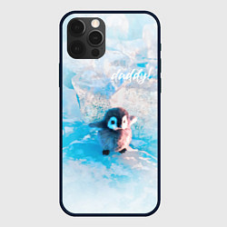 Чехол для iPhone 12 Pro Милый пингвин - папочка, цвет: 3D-черный