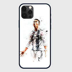 Чехол для iPhone 12 Pro CR 7 Juventus, цвет: 3D-черный