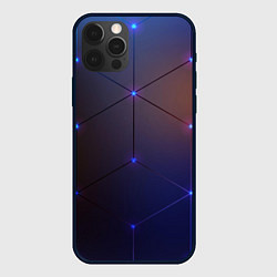 Чехол для iPhone 12 Pro Неоновая современная броня, цвет: 3D-черный