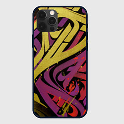 Чехол для iPhone 12 Pro Calligraphic style, цвет: 3D-черный