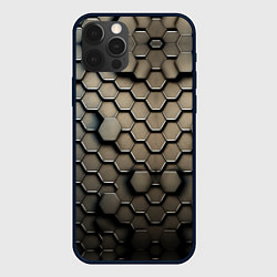 Чехол для iPhone 12 Pro Сталь и соты, цвет: 3D-черный